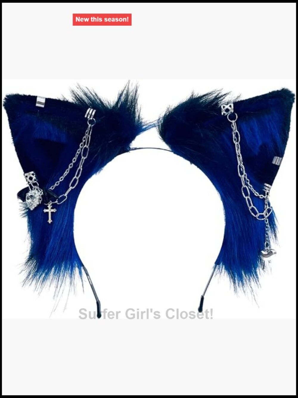 Gothic Cat Ears Headband Cosplay Punk Accessory